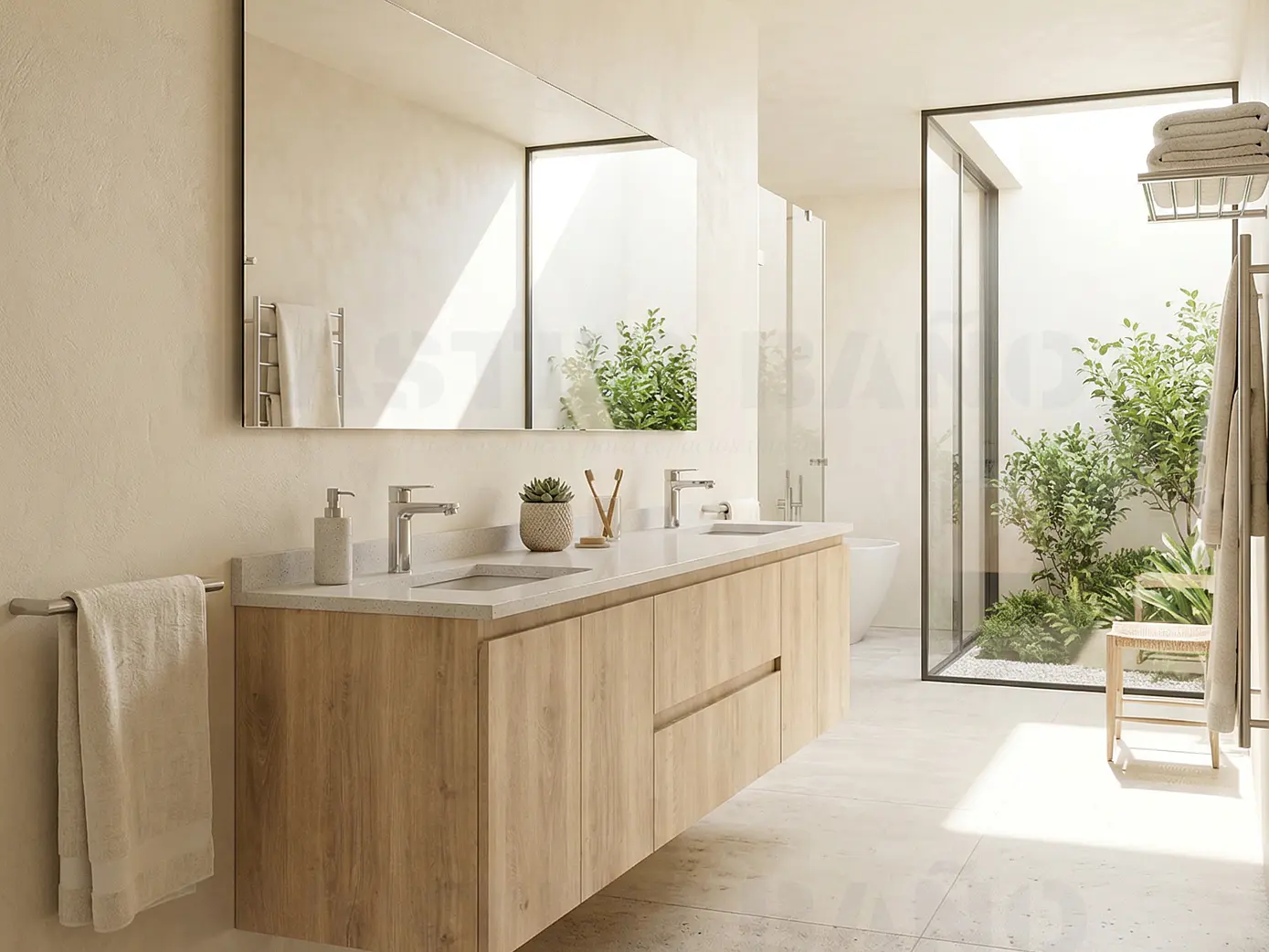 Mueble vanitorio Doble Aéreo  de 190 cm /  M2-1928 -DA / Jerez 1