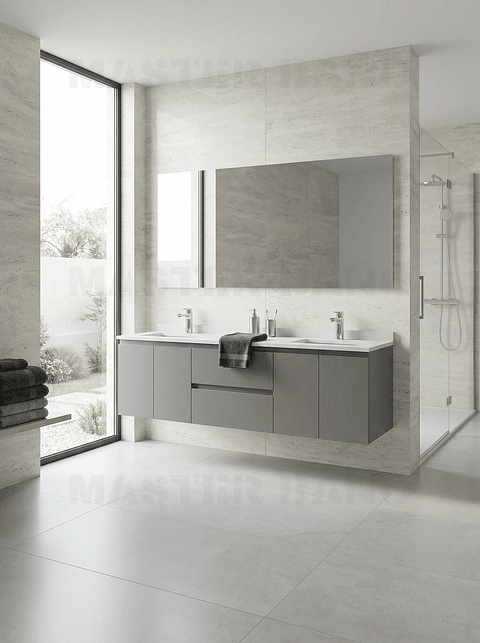 Mueble vanitorio Doble Aéreo  de 200 cm /  M2-2028 -DA / Carbon