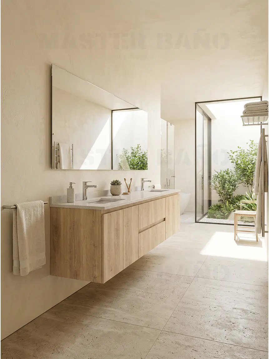 Mueble vanitorio Doble Aéreo  de 200 cm /  M2-2028 -DA / Jerez 1