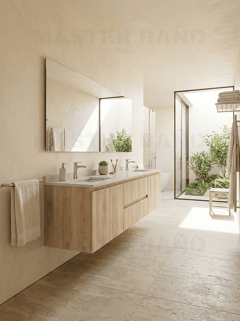 Mueble vanitorio Doble Aéreo  de 200 cm /  M2-2028 -DA / Jerez