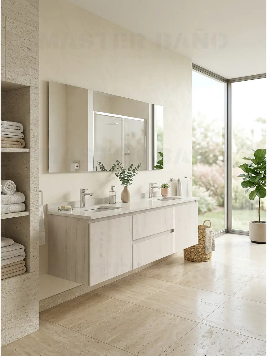 Mueble vanitorio Doble Aéreo  de 180 cm /  M2-1823 -DA / Alaska 1