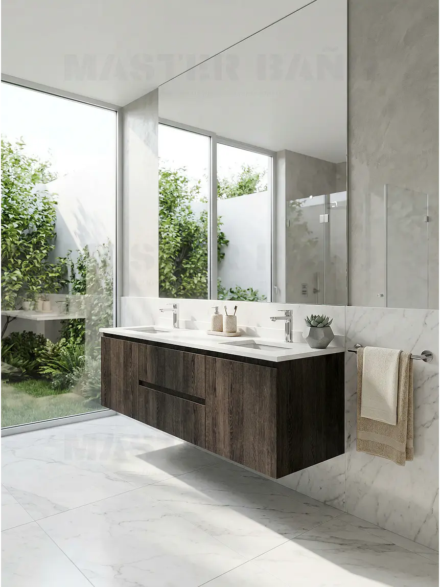 Mueble vanitorio Doble Aéreo  de 170 cm /  M2-1723 -DA / Espresso 1