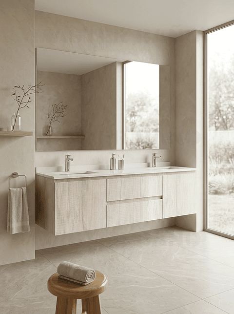 Mueble vanitorio Doble Aéreo  de 170 cm /  M2-1723 -DA / Toscana