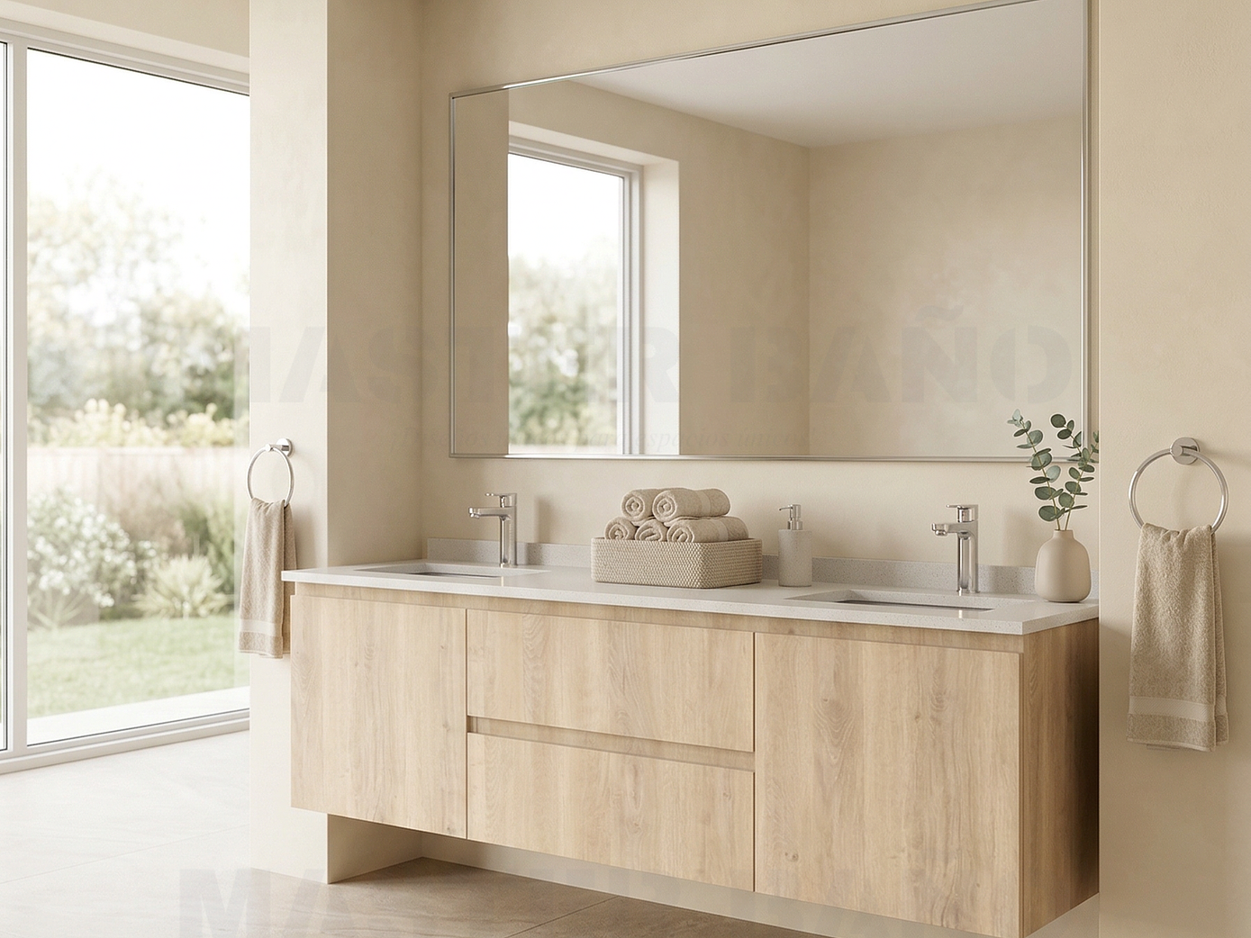 Mueble vanitorio Doble Aéreo  de 170 cm /  M2-1723 -DA / Jerez 1