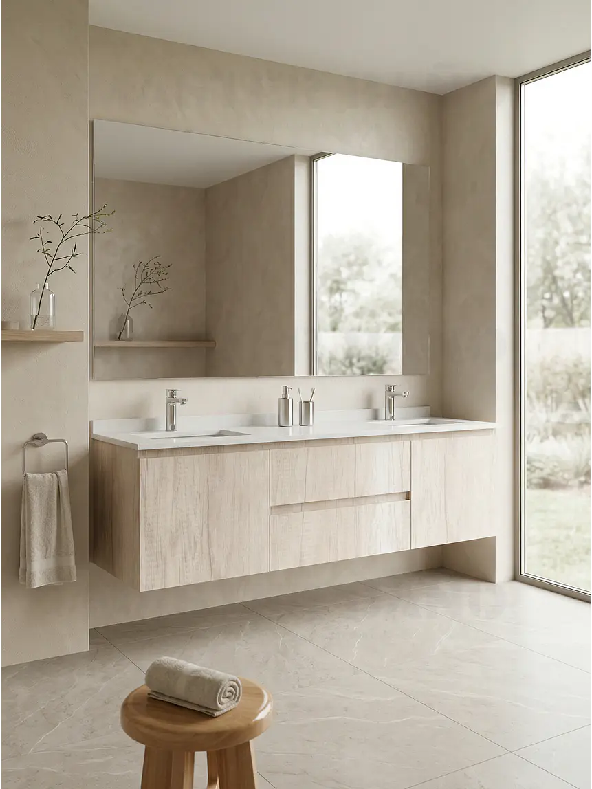 Mueble vanitorio Doble Aéreo  de 160 cm /  M2-1623 -DA / Toscana 1