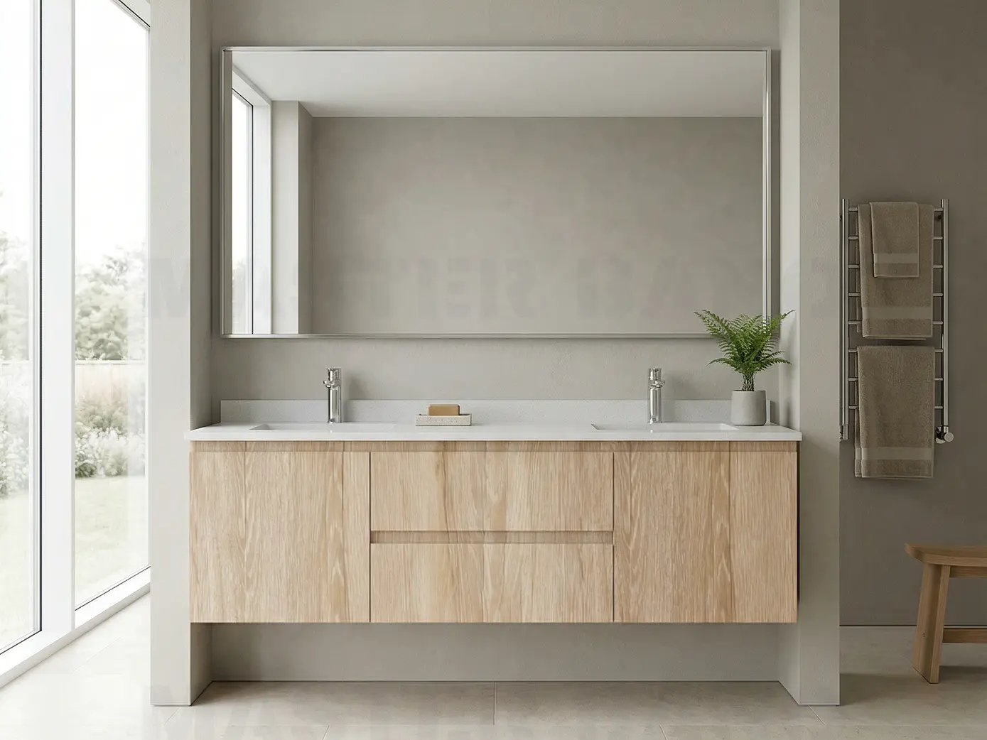 Mueble vanitorio Doble Aéreo  de 160 cm /  M2-1623 -DA / Cava 1