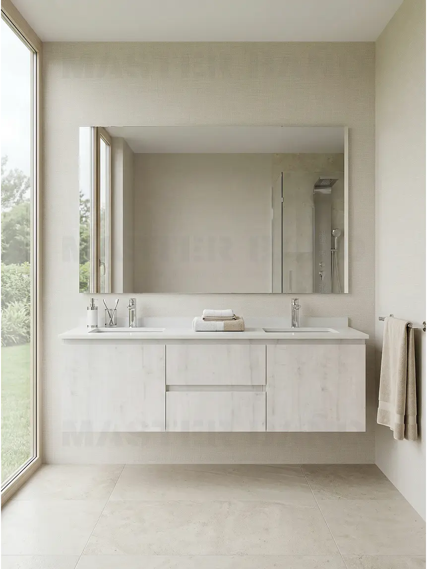 Mueble vanitorio Doble Aéreo  de 150 cm /  M2-1523 -DA / Alaska 1
