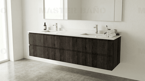 Mueble vanitorio Doble Aéreo  de 170 cm /  M4-1723 -DA / Espresso
