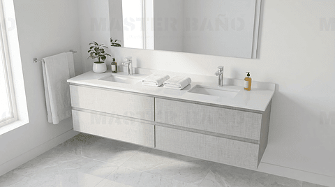 Mueble vanitorio Doble Aéreo  de 160 cm /  M4-1623 -DA / Giorno