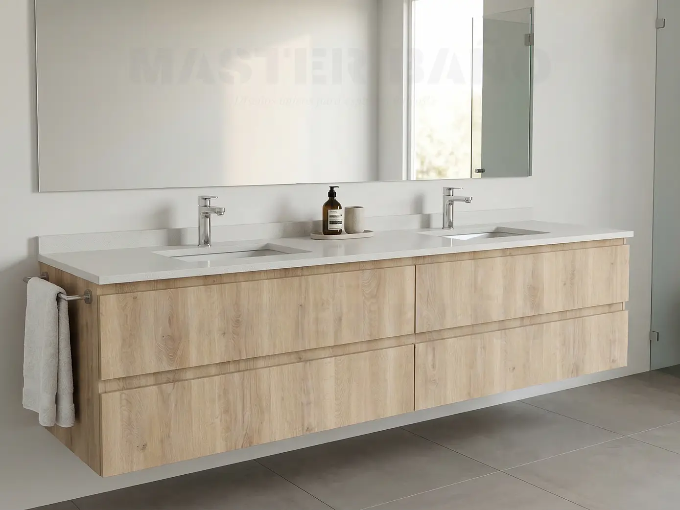 Mueble vanitorio Doble Aéreo  de 180 cm /  M4-1823 -DA / Jerez 1