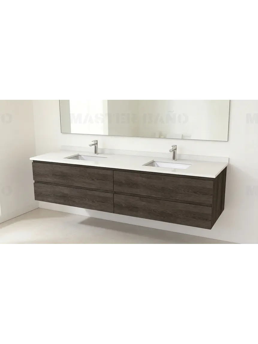 Mueble vanitorio Doble Aéreo  de 180 cm /  M4-1823 -DA / Espresso 1