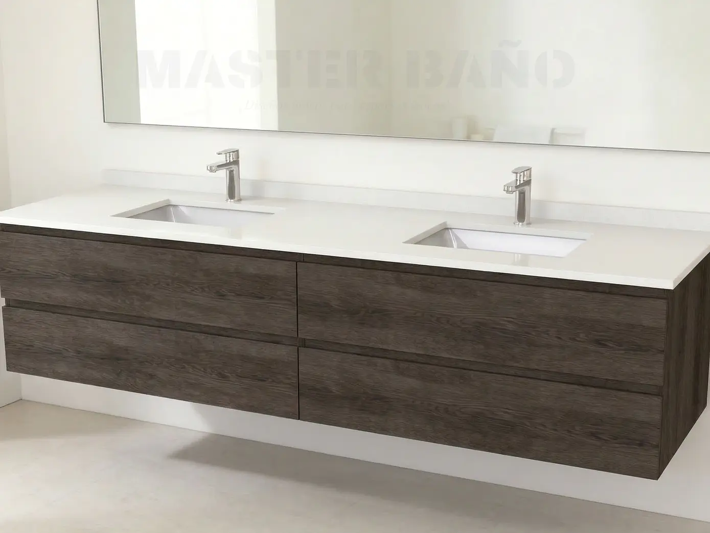 Mueble vanitorio Doble Aéreo  de 180 cm /  M4-1823 -DA / Espresso 1