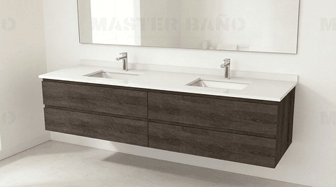 Mueble vanitorio Doble Aéreo  de 180 cm /  M4-1823 -DA / Espresso