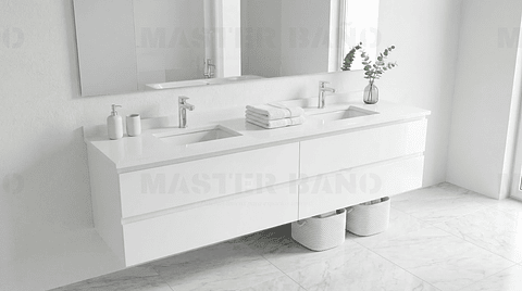 Mueble vanitorio Doble Aéreo  de 180 cm /  M4-1823 -DA / Blanco