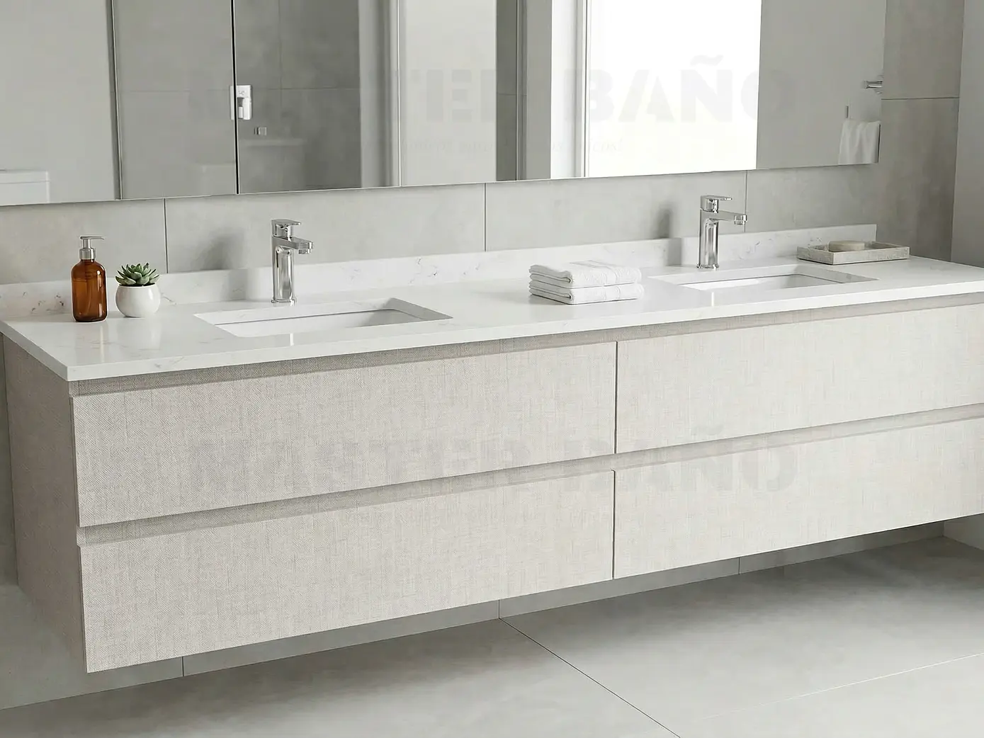 Mueble vanitorio Doble Aéreo  de 180 cm /  M4-1823 -DA / Giorno 1