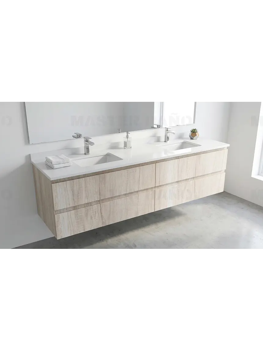 Mueble vanitorio Doble Aéreo  de 180 cm /  M4-1823 -DA / Toscana 1