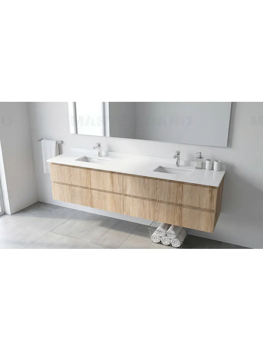 Mueble vanitorio Doble Aéreo  de 180 cm /  M4-1823 -DA / Cava  1