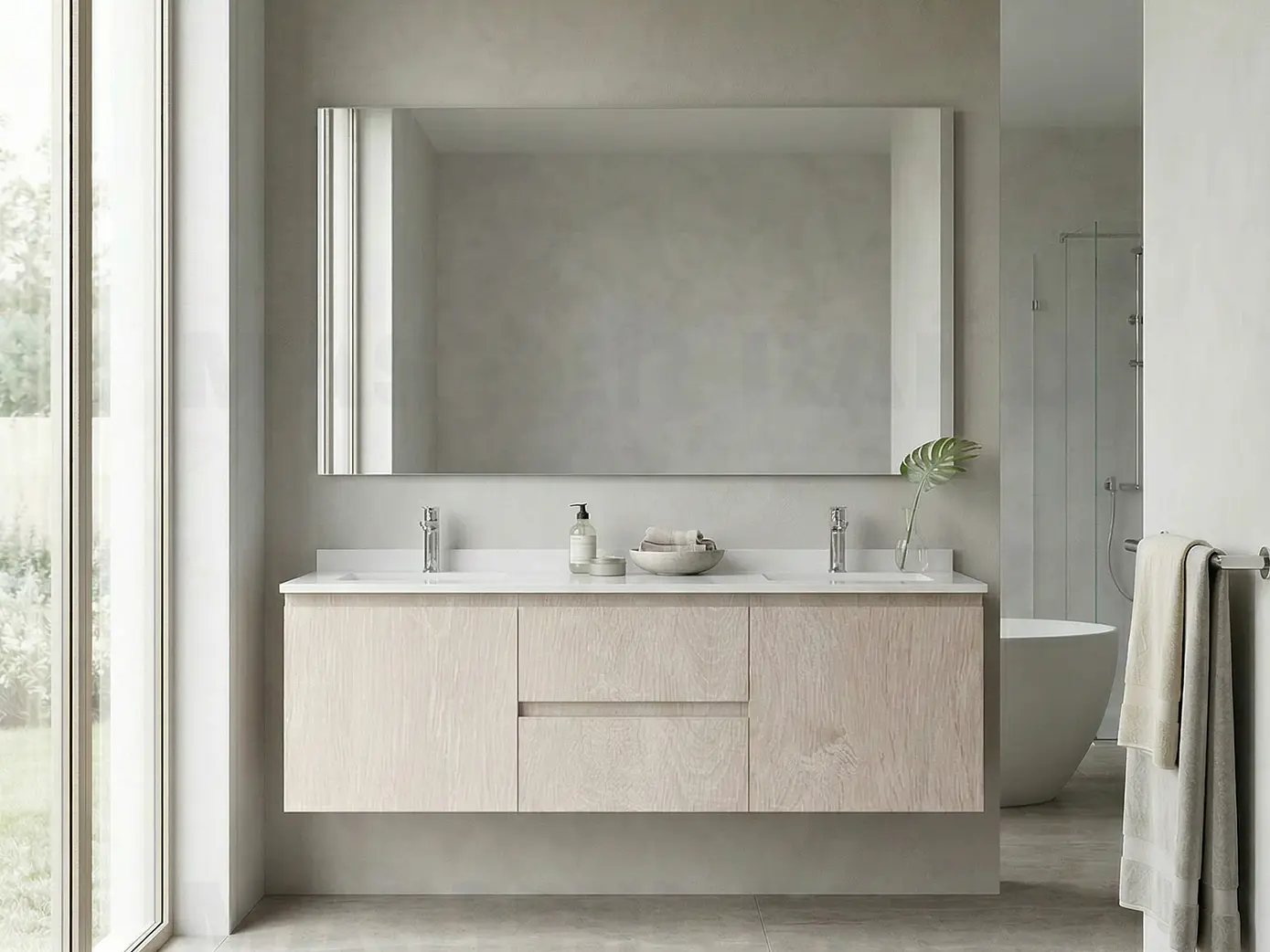 Mueble vanitorio Doble Aéreo  de 140 cm /  M2-1423 -DA / Provenzal  1