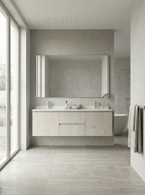 Mueble vanitorio Doble Aéreo  de 140 cm /  M2-1423 -DA / Provenzal 