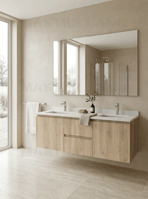 Mueble vanitorio Doble Aéreo  de 140 cm /  M2-1428 -DA / Jerez