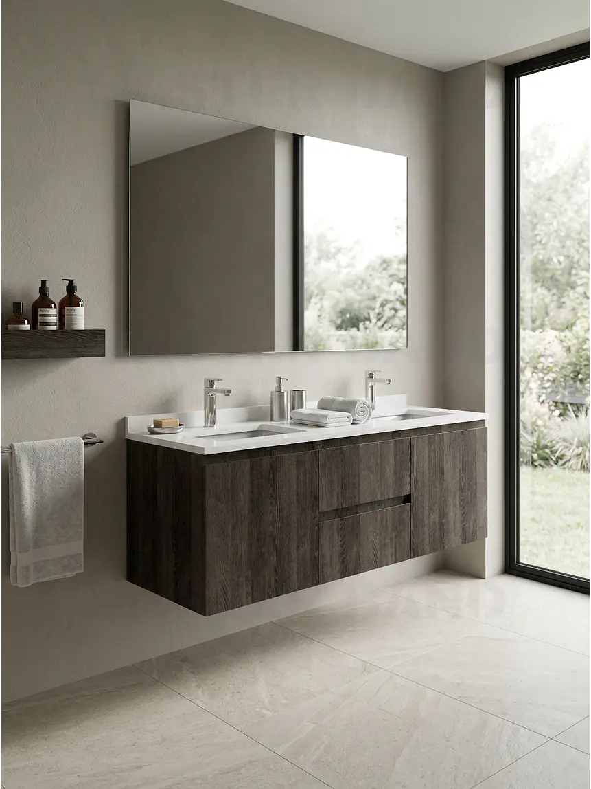 Mueble vanitorio Doble Aéreo  de 130 cm /  M2-1323 -DA / Espresso 1