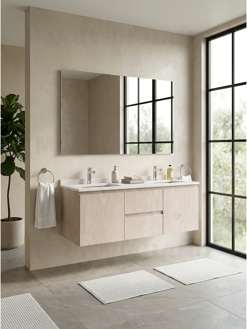 Mueble vanitorio Doble Aéreo  de 130 cm /  M2-1323 -DA / Provenzal 1
