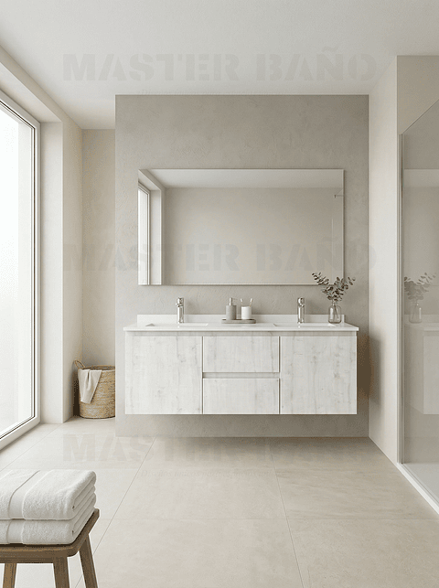 Mueble vanitorio Doble Aéreo  de 130 cm /  M2-1323 -DA / Alaska