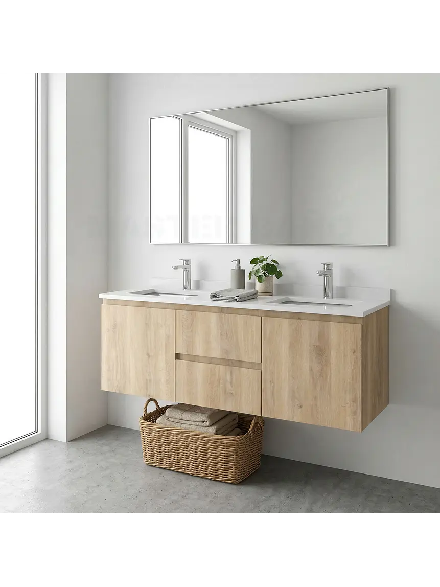 Mueble vanitorio Doble Aéreo  de 130 cm /  M2-1323 -DA / Jerez 1