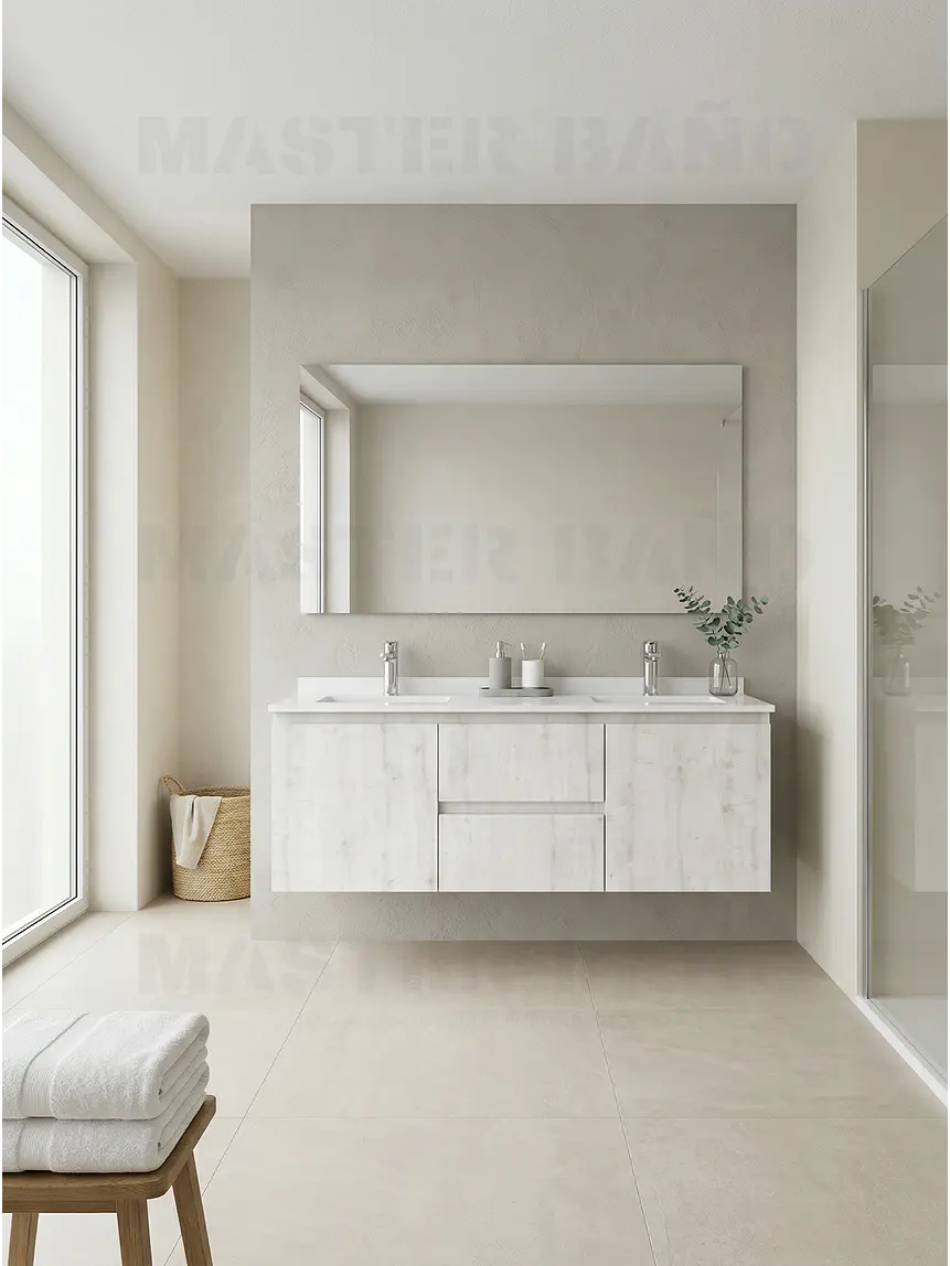 Mueble vanitorio Doble Aéreo  de 120 cm /  M2-1223 -DA / Alaska 1