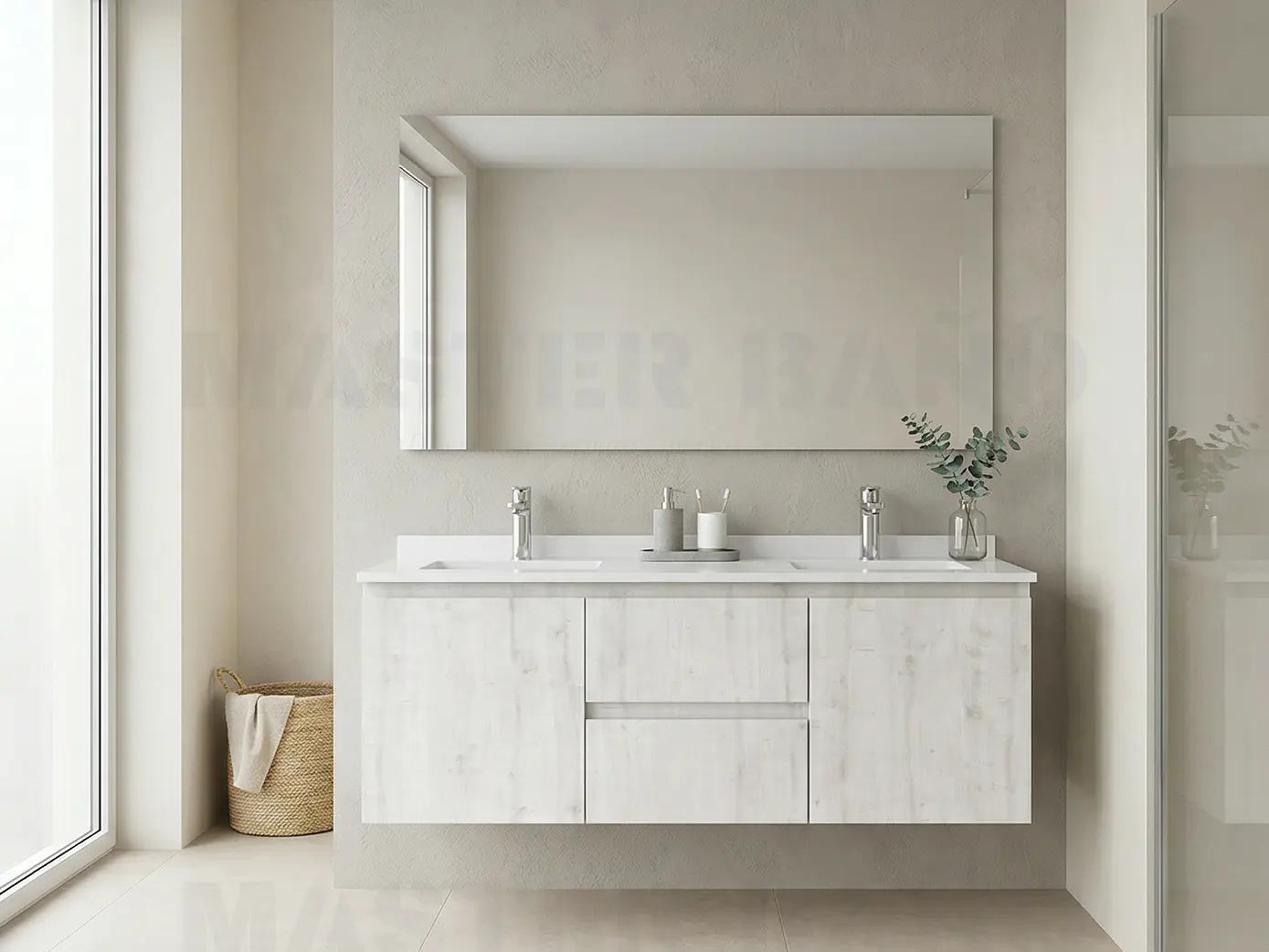 Mueble vanitorio Doble Aéreo  de 120 cm /  M2-1223 -DA / Alaska 1