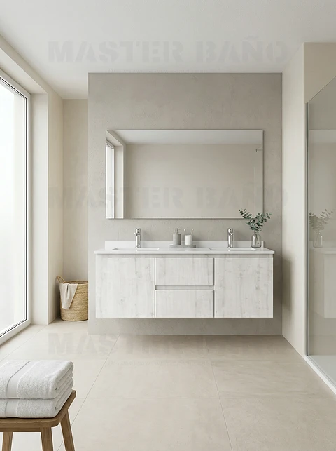 Mueble vanitorio Doble Aéreo  de 120 cm /  M2-1223 -DA / Alaska