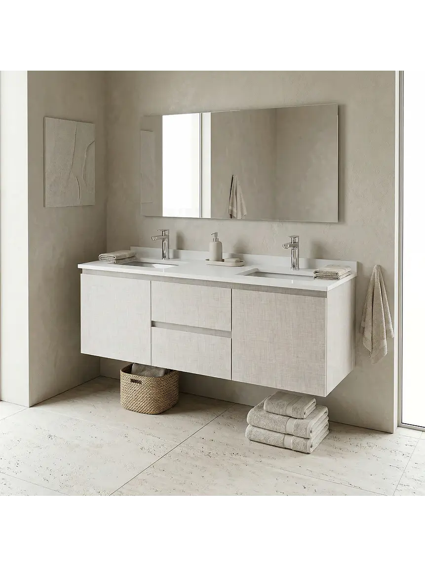 Mueble vanitorio Doble Aéreo  de 120 cm /  M2-1223 -DA / Giorno 1