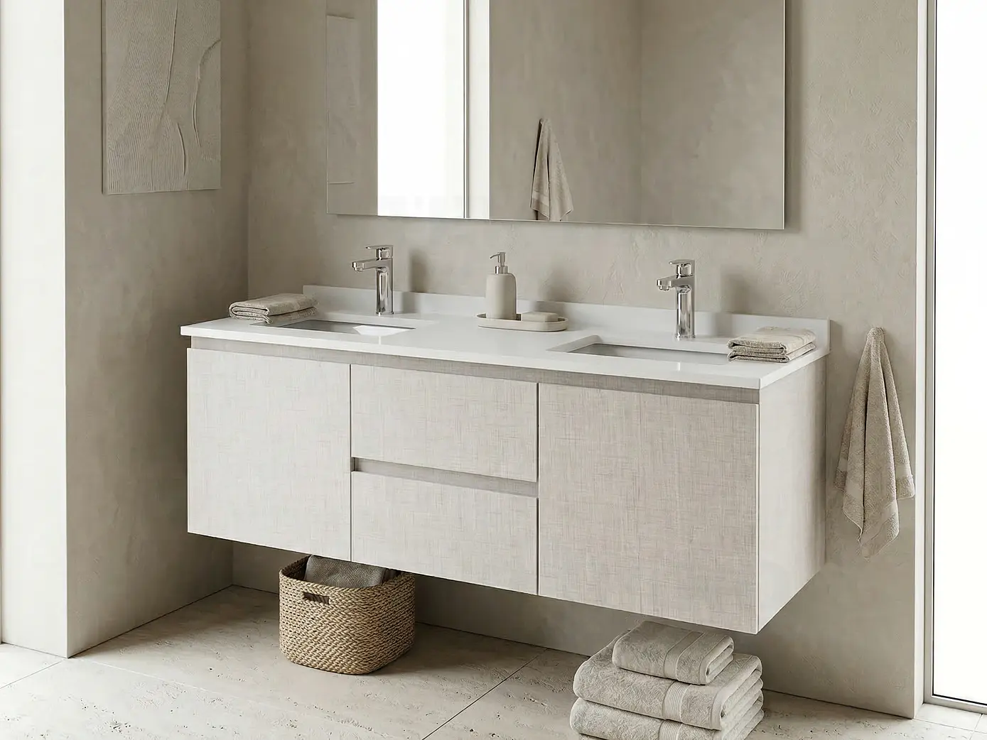 Mueble vanitorio Doble Aéreo  de 120 cm /  M2-1223 -DA / Giorno 1