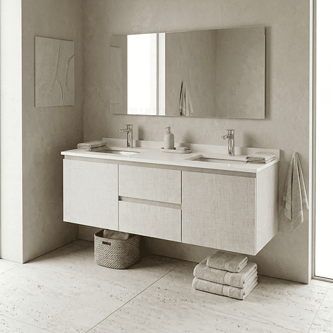 Mueble vanitorio Doble Aéreo  de 120 cm /  M2-1223 -DA / Giorno