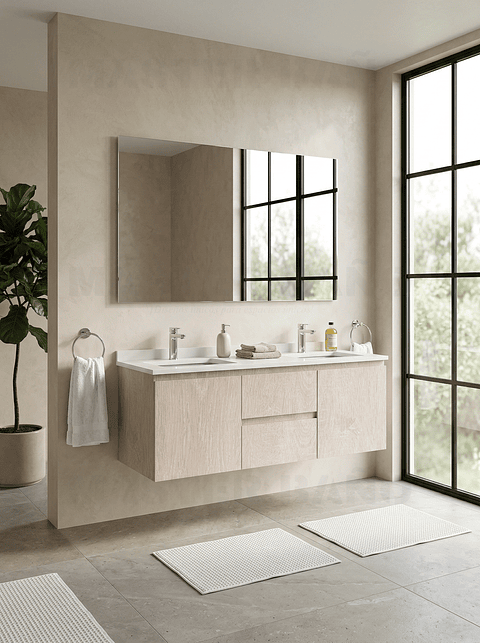 Mueble vanitorio Doble Aéreo  de 120 cm /  M2-1223 -DA / Provenzal 