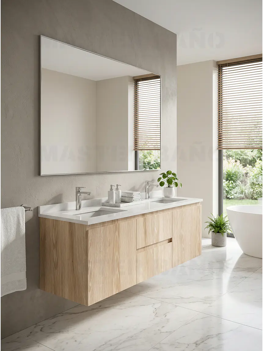 Mueble vanitorio Doble Aéreo  de 120 cm /  M2-1223 -DA / Cava 1
