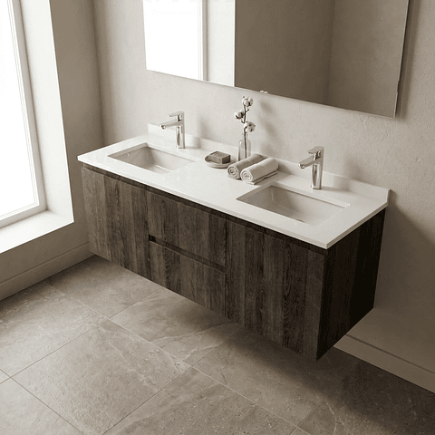 Mueble vanitorio Doble Aéreo  de 120 cm /  M2-1223 -DA / Espresso