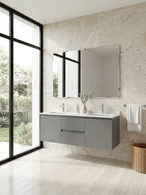 Mueble vanitorio Doble Aéreo  de 120 cm /  M2-1223 -DA / Grafito