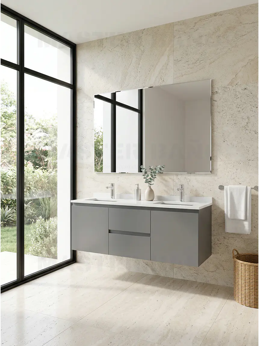 Mueble vanitorio Doble Aéreo  de 120 cm /  M2-1223 -DA / Grafito 1