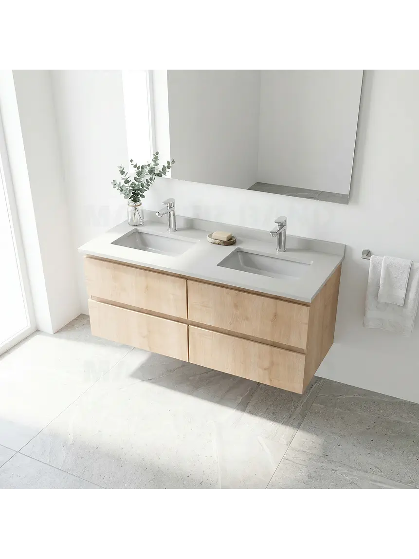 Mueble vanitorio Doble Aéreo  de 120 cm /  M4-1223 -DA / Rustico 1