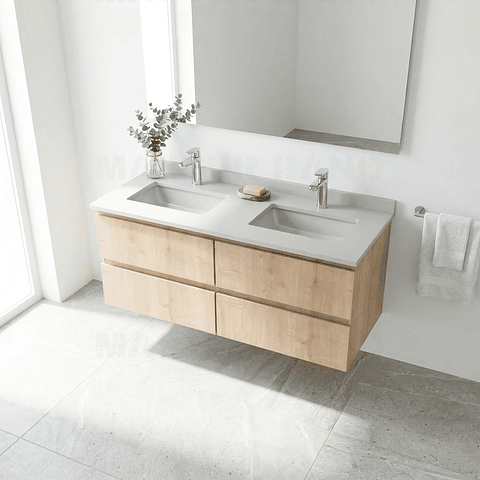 Mueble vanitorio Doble Aéreo  de 120 cm /  M4-1223 -DA / Rustico