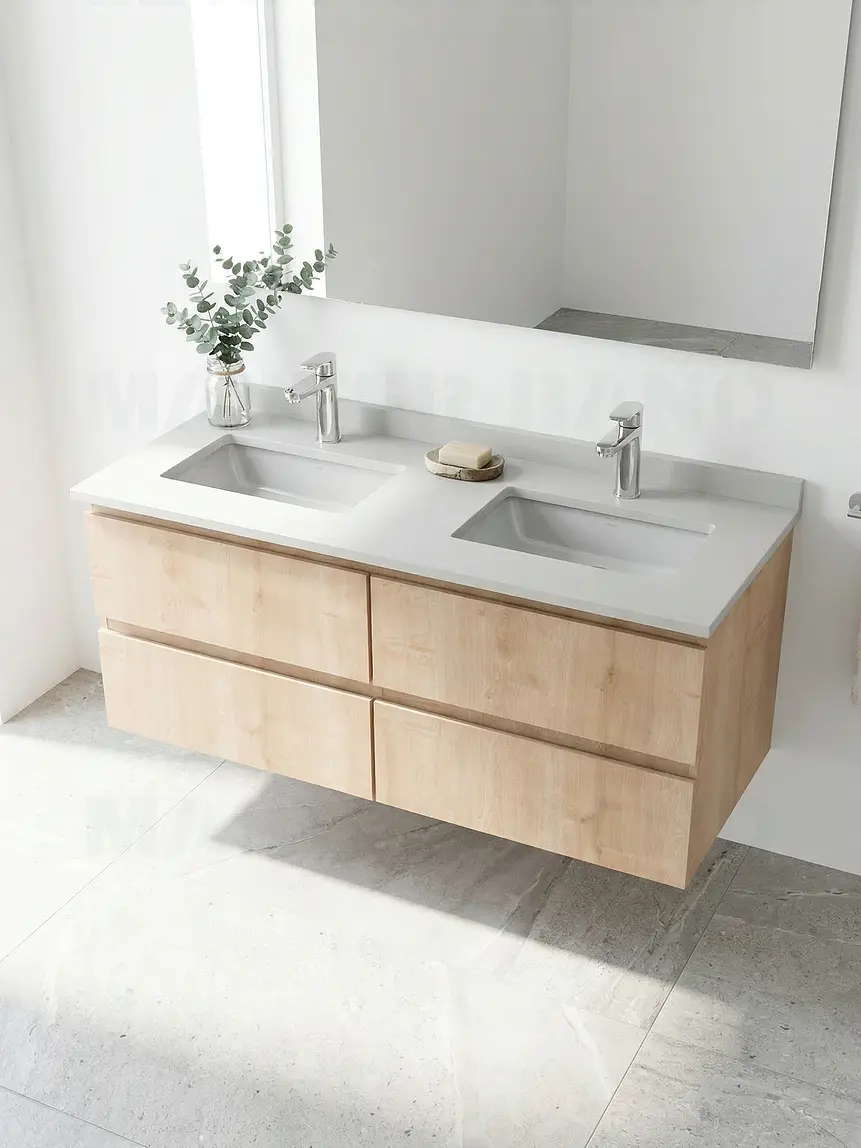 Mueble vanitorio Doble Aéreo  de 120 cm /  M4-1223 -DA / Rustico 1