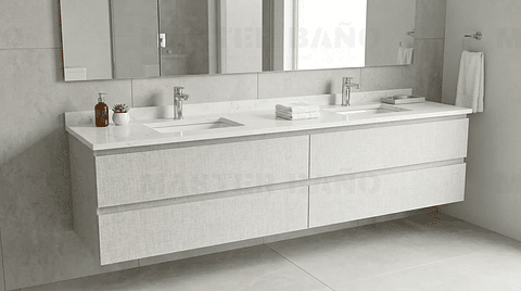 Mueble vanitorio Doble Aéreo  de 200 cm /  M2-2038 -DA / Giorno