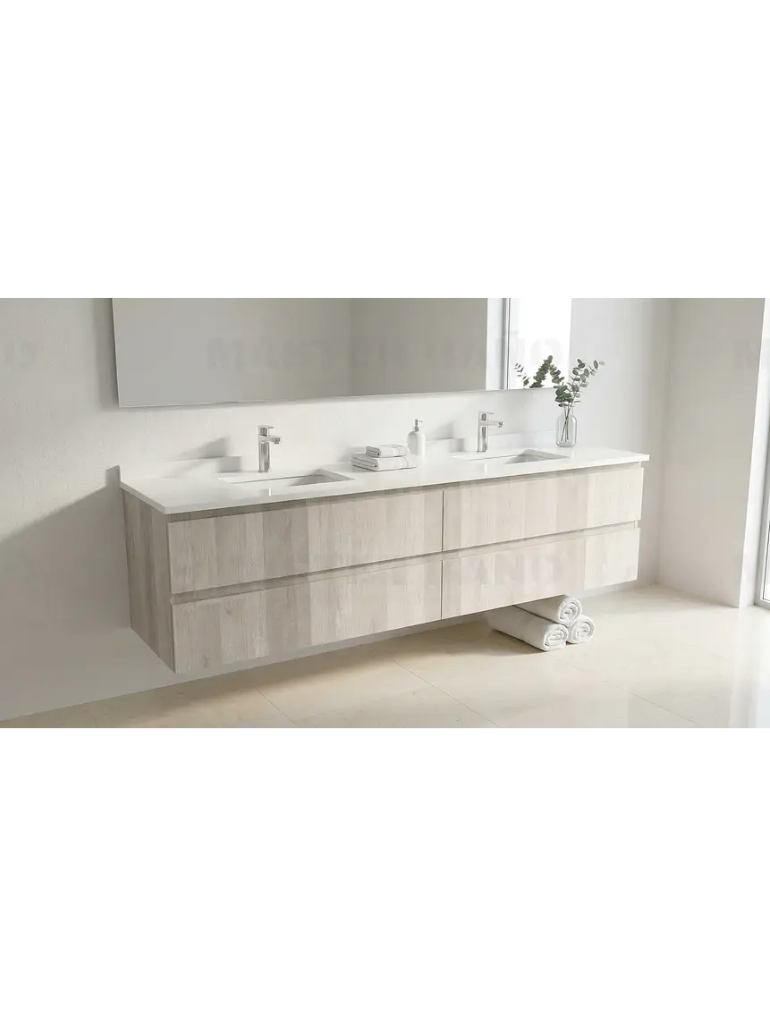 Mueble vanitorio Doble Aéreo  de 200 cm /  M2-2038 -DA / Legno 1