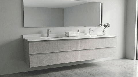 Mueble vanitorio Doble Aéreo  de 200 cm /  M2-2038 -DA / Notte
