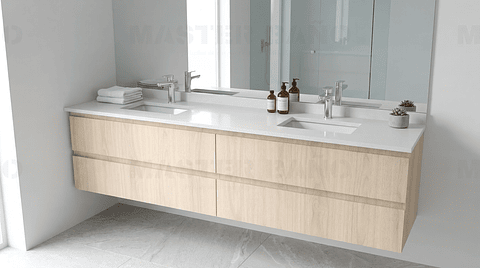 Mueble vanitorio Doble Aéreo  de 200 cm /  M2-2038 -DA / Nougat