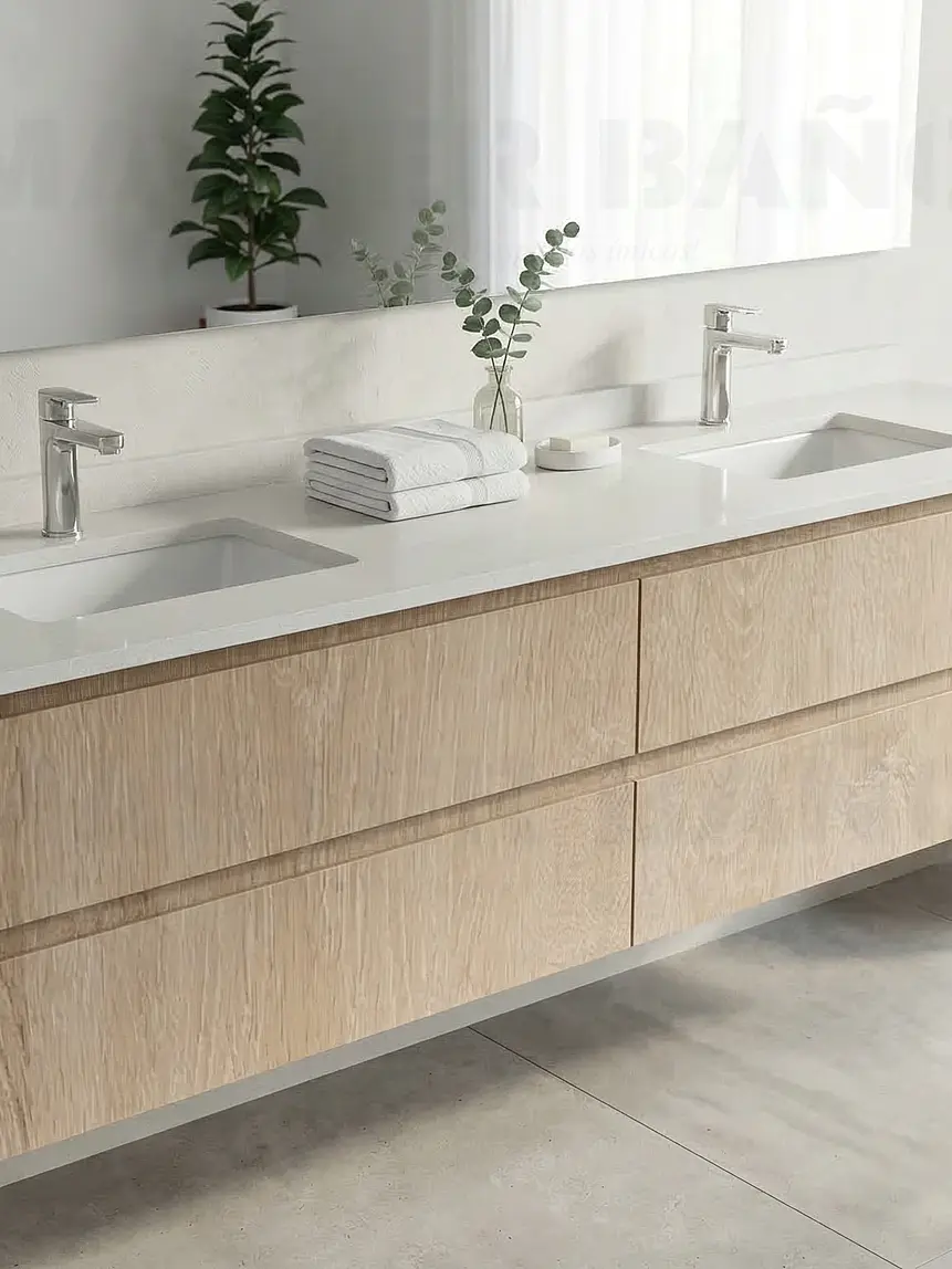 Mueble vanitorio Doble Aéreo  de 200 cm /  M2-2038 -DA / Provenzal 1