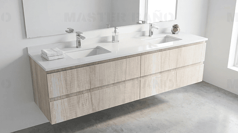 Mueble vanitorio Doble Aéreo  de 200 cm /  M2-2038 -DA / Toscana