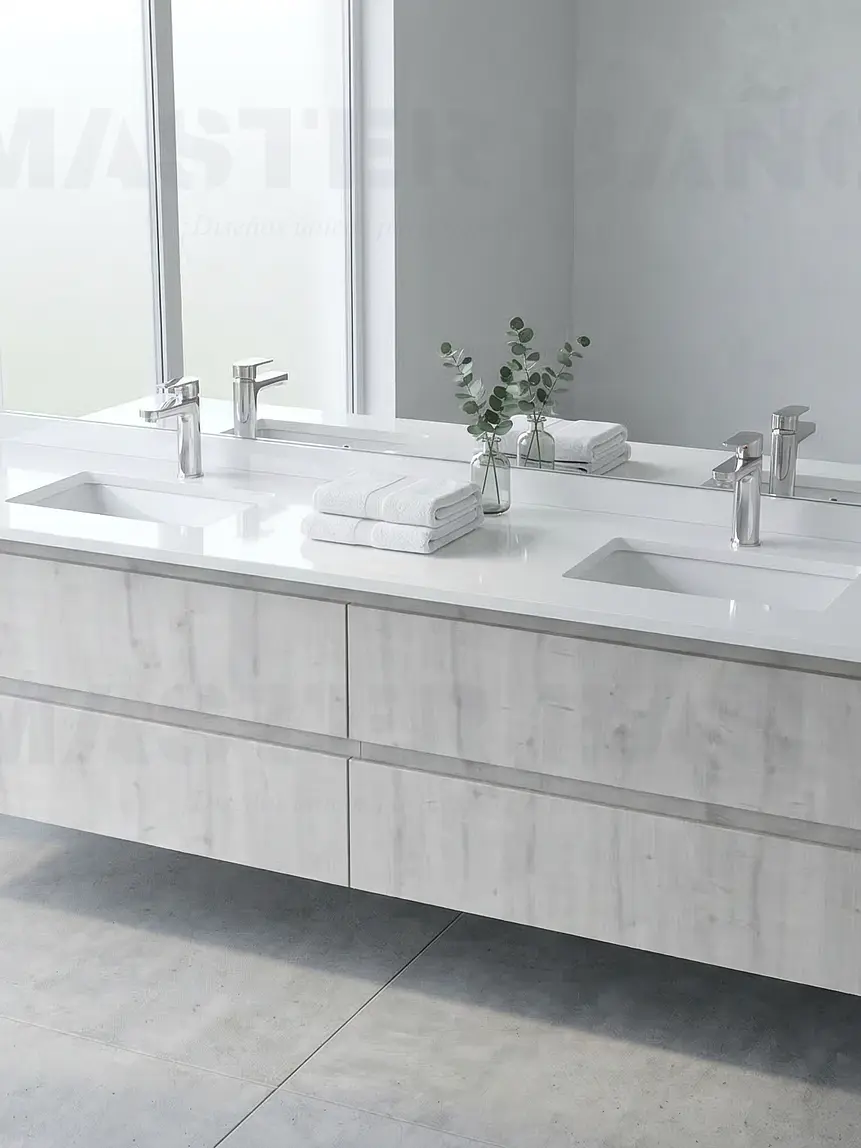 Mueble vanitorio Doble Aéreo  de 200 cm /  M5-2038 -DA / Alaska 1