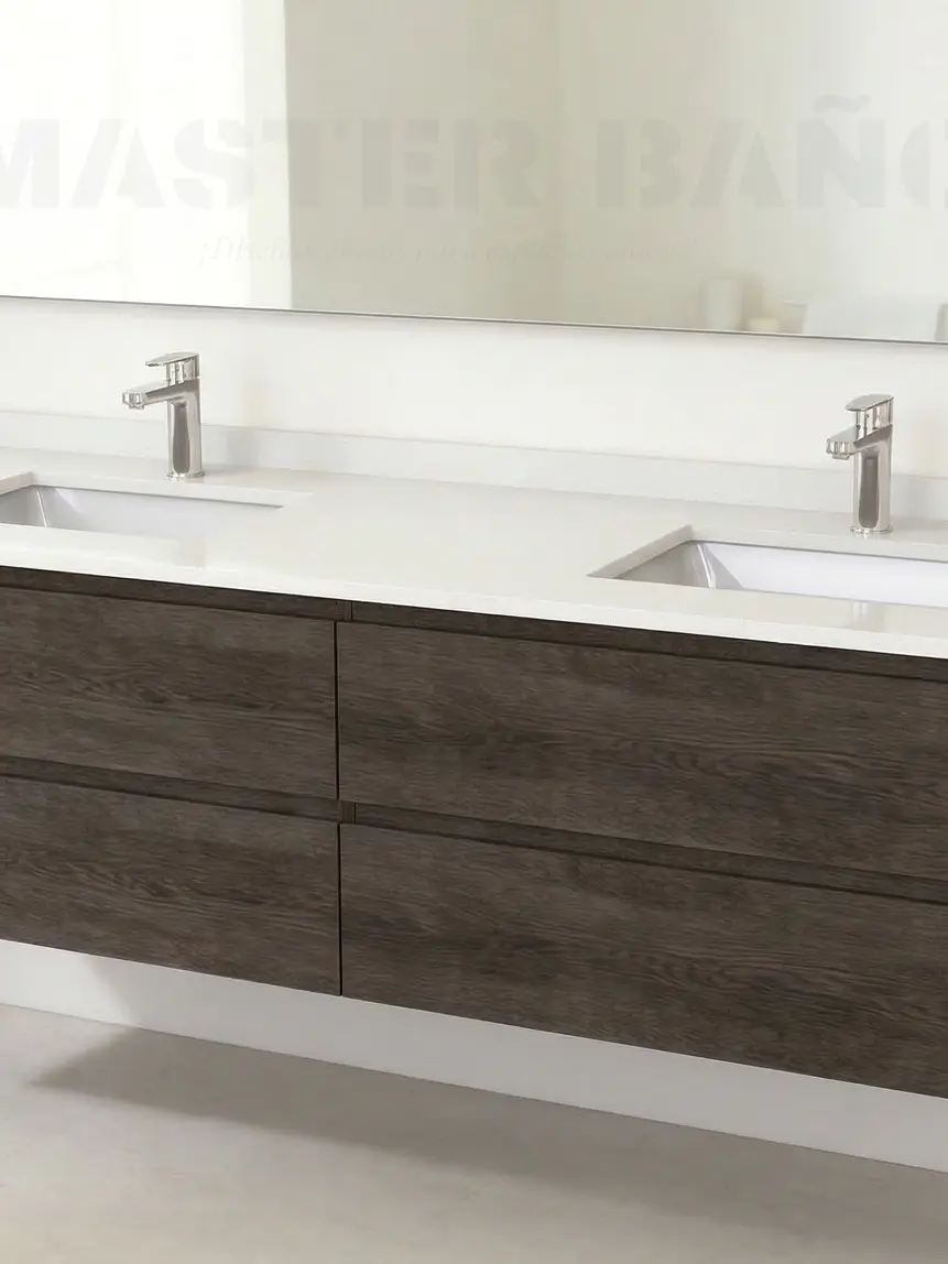 Mueble vanitorio Doble Aéreo  de 200 cm /  M2-2038 -DA / Espresso 1